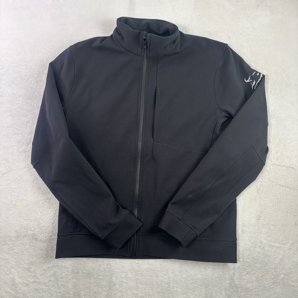 lululemon Sojourn Black Full Zip Long Sleeve Activewear Athletic Jacket Men's LG